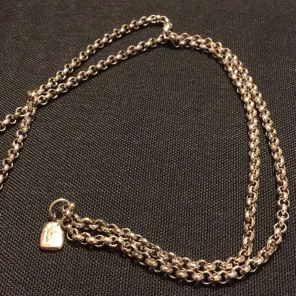 GIVENCHY, EUC NECKLACE SMOKEY QUARTZ STONE. CHAIN 31” length. Stone 2 1/2 “. - Picture 5 of 5
